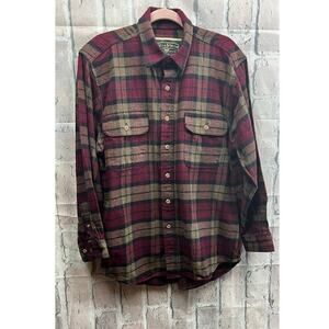 Vintage Field & Stream Mens Long Sleeve Button-Down Flannel Shirt Size M
